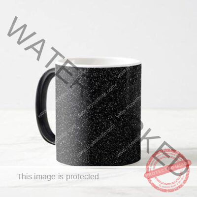 Dazzling Cart Sparkle Mug with Photo, Customized Glitter Mug with Photo, Personalized Magic Mug Black with Glitter and Sparkles