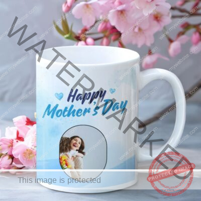 Personalized Elegant Blue Mother's Day Mug